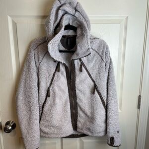 Kuhl flight jacket hooded Cozy Gray Sherpa Jacket large